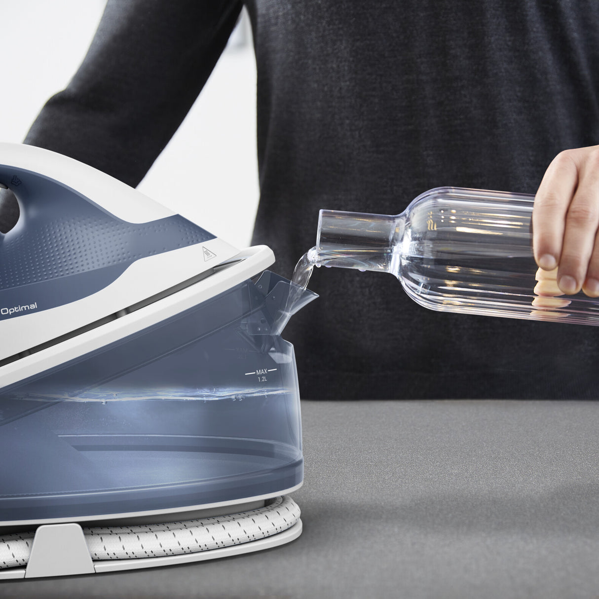 Tefal Express Optimal SV4110 2200 W 1,2 L Keramisk Express Glide Blå, Hvid