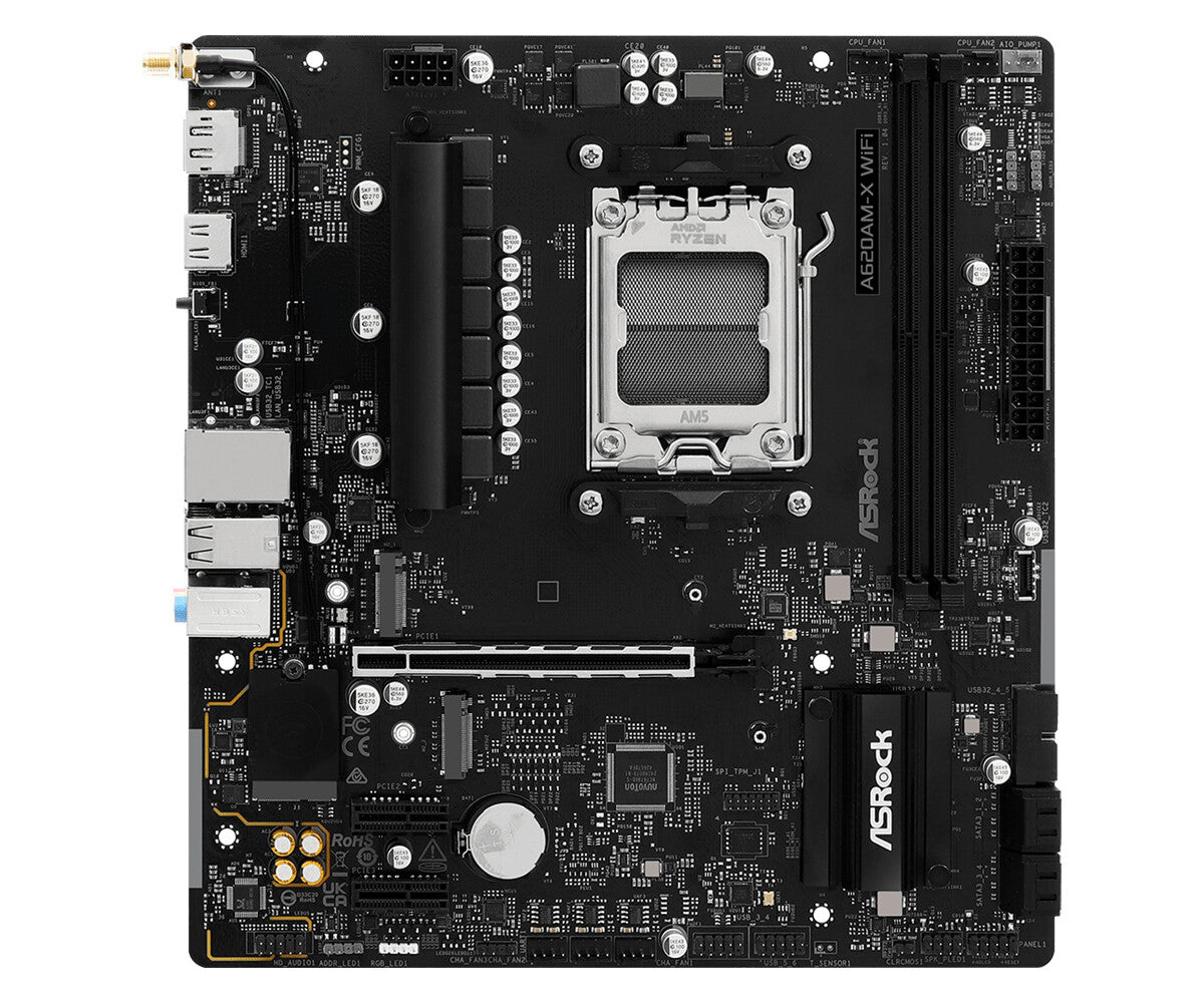 Pagrindine plokste ASRock A620AM-X WiFi AM5 mATX HDMI/DP DDR5