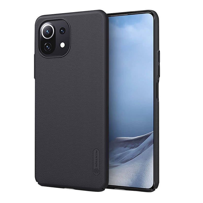 Nillkin Super Frosted Shield-hylster til Xiaomi 11 Lite 4G/5G (sort)
