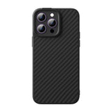 Magnetisk Case Baseus Syntetisk Fiber Series til iPhone 14 Pro (sort) + hærdet glas + rengøring kit