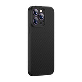 Magnetisk Case Baseus Syntetisk Fiber Series til iPhone 14 Pro (sort) + hærdet glas + rengøring kit