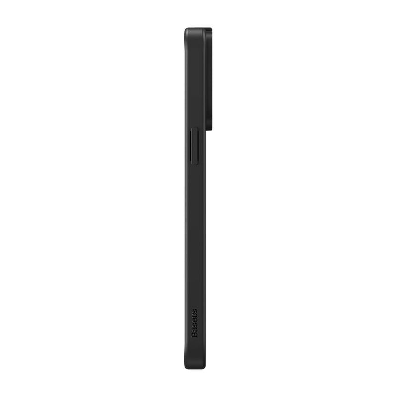 Magnetisk Case Baseus Syntetisk Fiber Series til iPhone 14 Pro (sort) + hærdet glas + rengøring kit