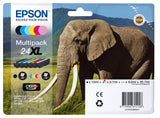 Epson Elephant C13T24384021 blækpatron 6 stk Original Højt (XL) udbytte Sort, Blå, Lys cyan, Magenta, Lys magenta, Gul