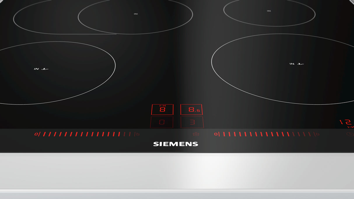 Siemens EH675LFC1E kogeplade Sort, Rustfrit stål Indbygget Zone induktionskogeplade 4 zone(s)