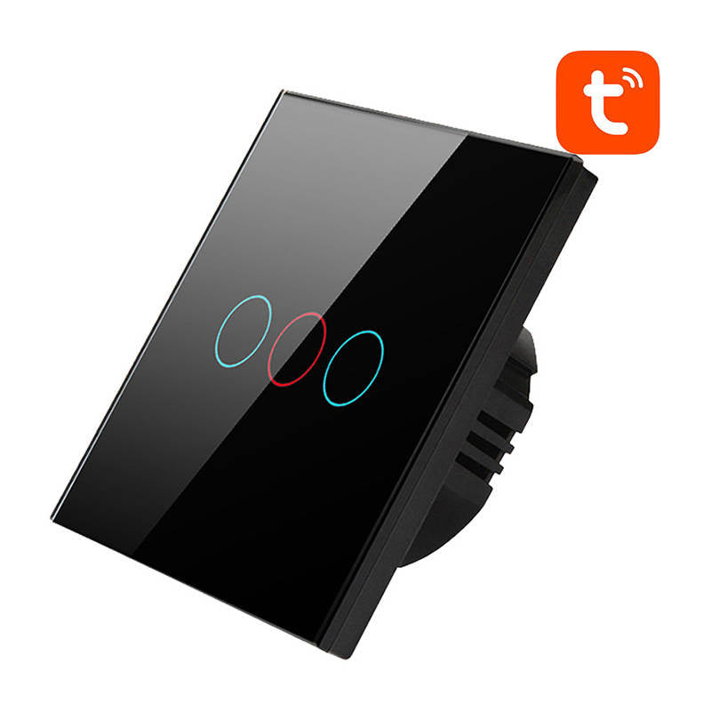 Smart Light Switch WiFi Avatto TS02-EU-B3 3 Way TUYA (sort)