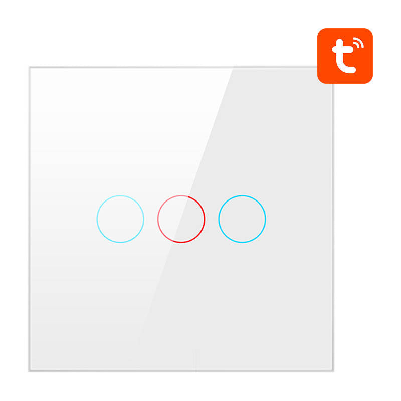 Smart Light Switch ZigBee Avatto ZTS02-EU-W3 3 Way TUYA (hvid)