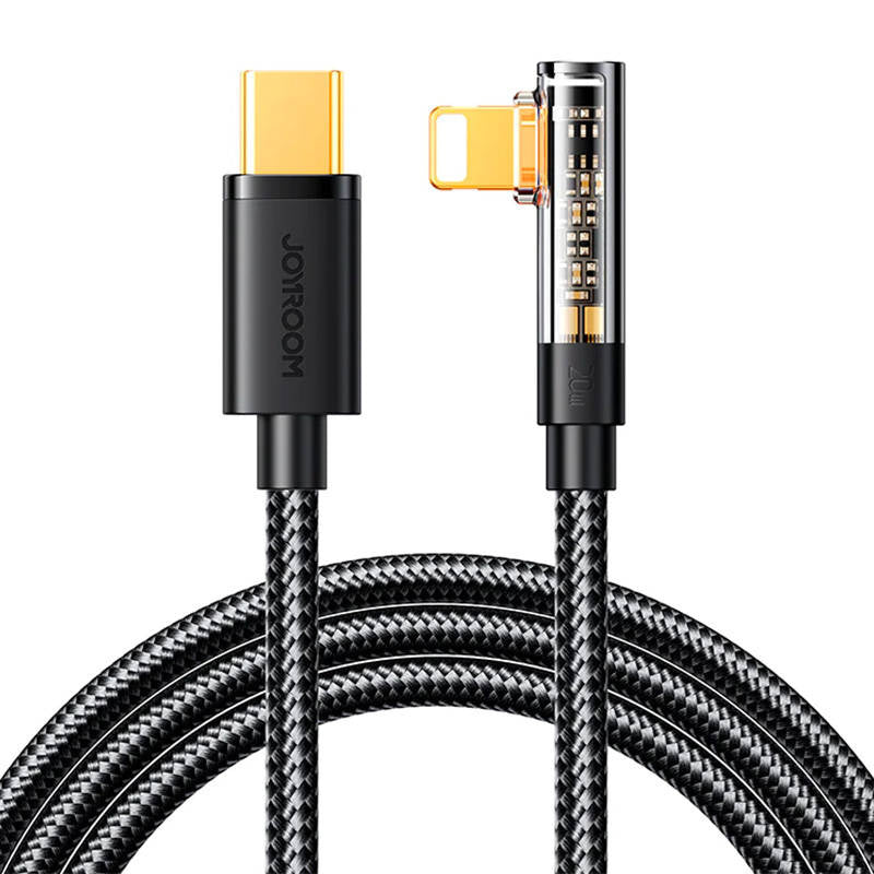 Joyroom S-C Lightning Angle 20W 1.2m USB til USB-C Lightning kabel S-CL020A6 (sort)