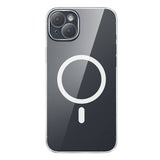 Telefonhylster Baseus Magnetic Crystal Clear til iPhone 13 (gennemsigtigt) med skærmbeskytter og rengøringsudstyr i helt hærdet glas