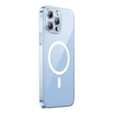 Telefonhylster Baseus Magnetic Crystal Clear til iPhone 13 Pro (gennemsigtigt) med skærmbeskytter og rengøringsset af helt hærdet glas