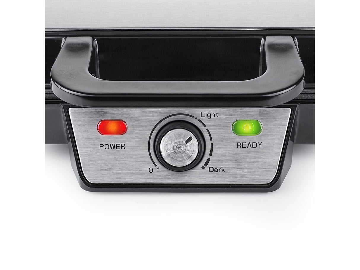 Tristar WF-2195 vaffeljern 2 vaffel/vafler 1000 W Sort, Rustfrit stål