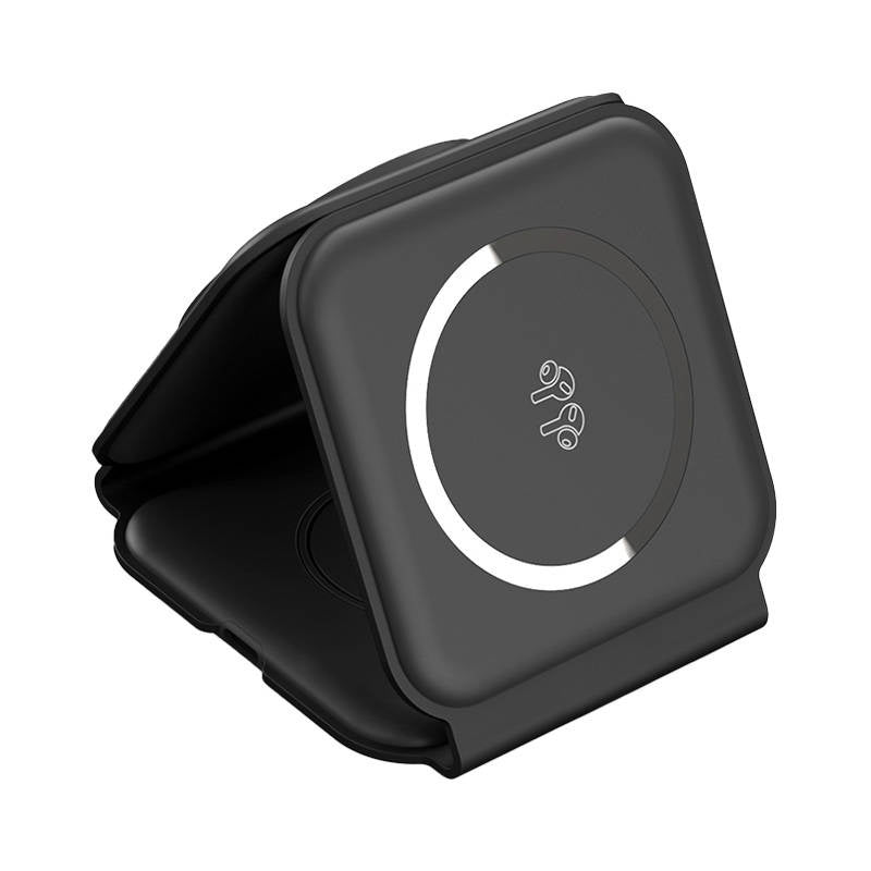 Choetech T588-F 3in1 magnetisk trådløs oplader 15W (sort)