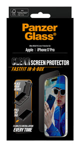 PG Screen Protecter Black Frame iPhone 17 Pro UWF Fastfit