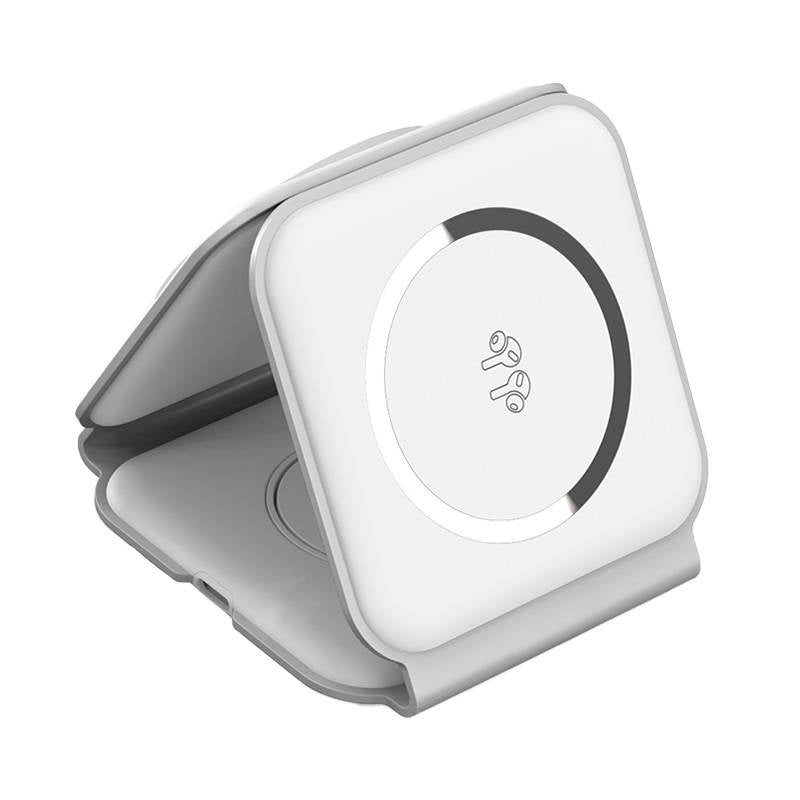 Choetech T588-F 3in1 magnetisk trådløs oplader 15W (hvid)