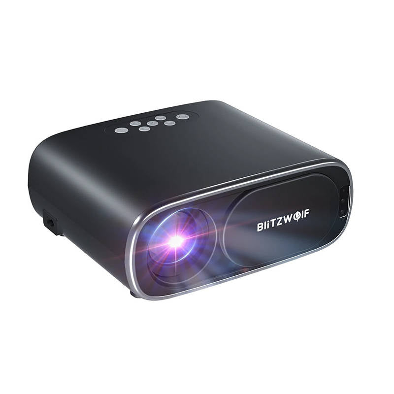 BlitzWolf BW-V4 1080p LED beamer / projektor, Wi-Fi + Bluetooth (sort)