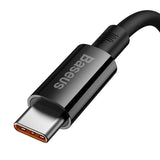Kabel USB til USB-C Baseus Superior 100W 1,5m (sort)