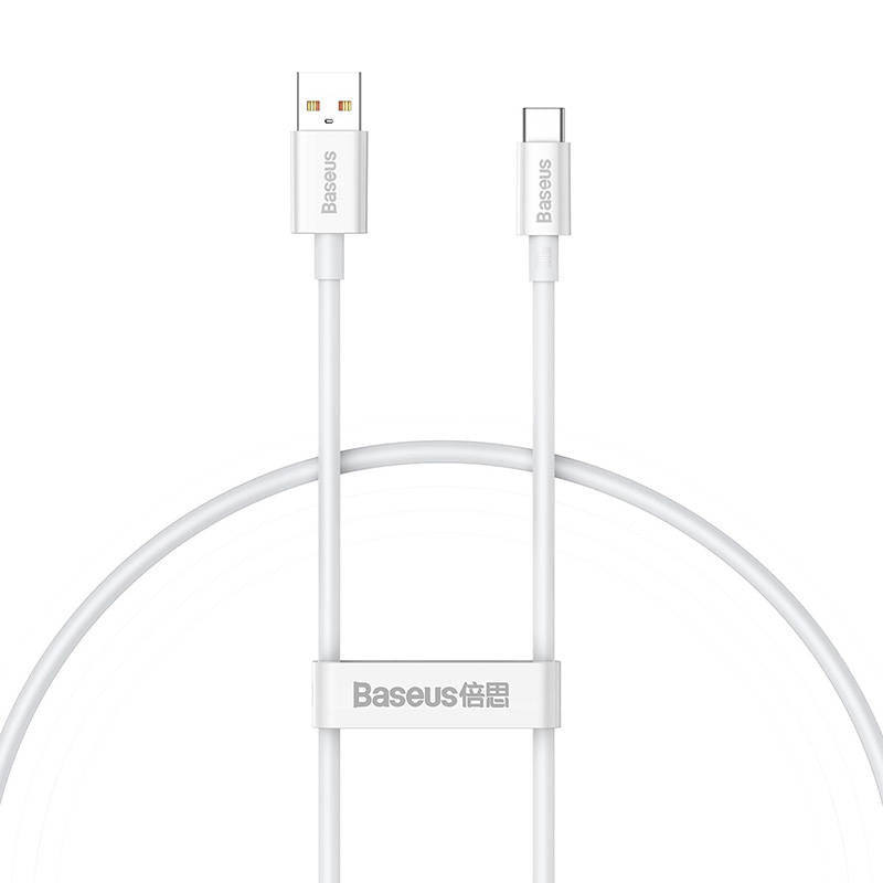 Kabel USB til USB-C Baseus Superior 100W 0,25m (hvid)