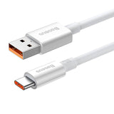 Kabel USB til USB-C Baseus Superior 100W 0,25m (hvid)