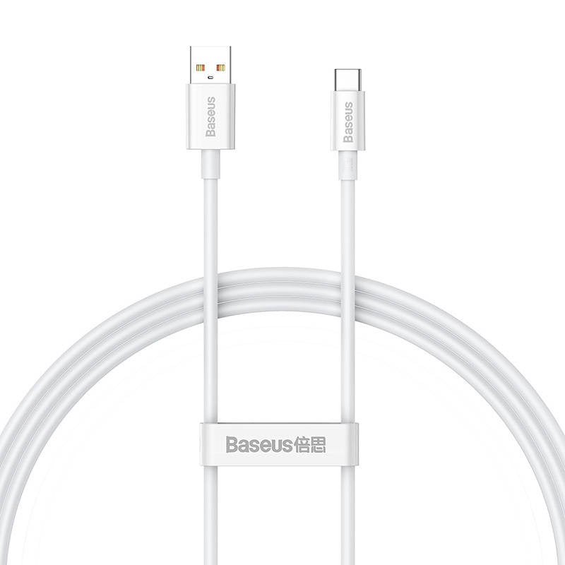 Kabel USB til USB-C Baseus Superior 100W 1m (hvid)