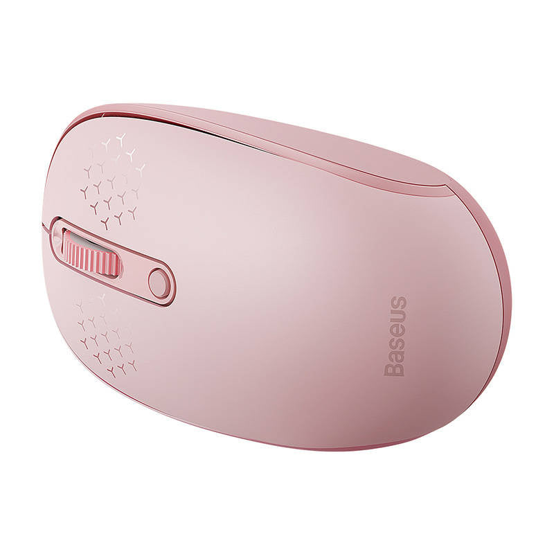 Trådløs mus Baseus F01B Tri-mode 2.4G BT5.0 1600 DPI (rosa)