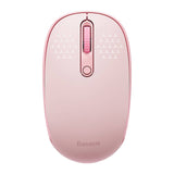 Trådløs mus Baseus F01B Tri-mode 2.4G BT5.0 1600 DPI (rosa)