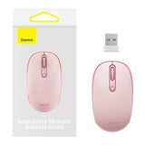 Trådløs mus Baseus F01B Tri-mode 2.4G BT5.0 1600 DPI (rosa)