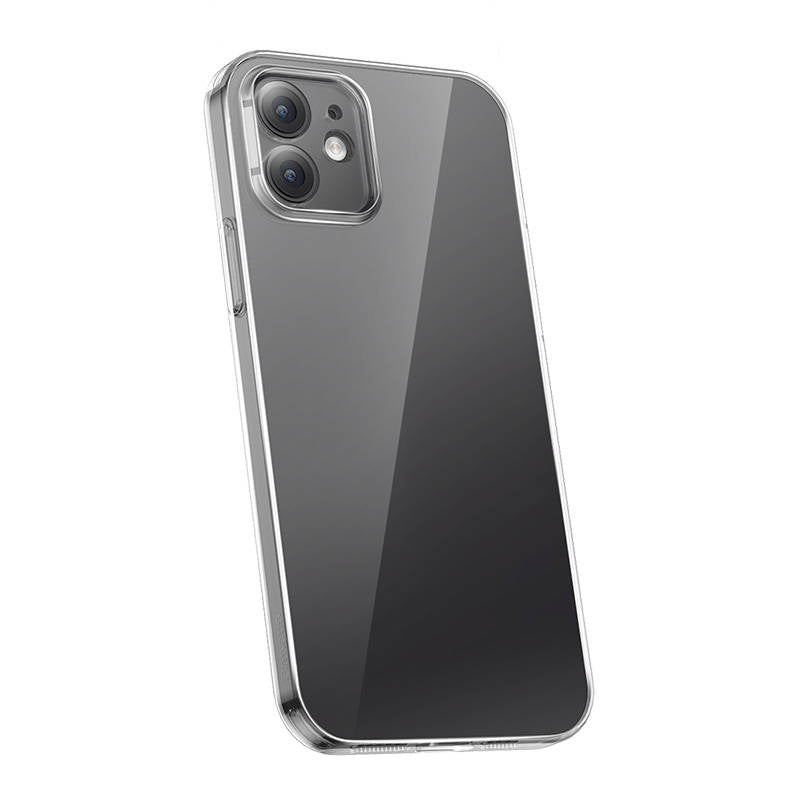 Gennemsigtigt æske og hærdet glas sæt Baseus Corning til iPhone 12