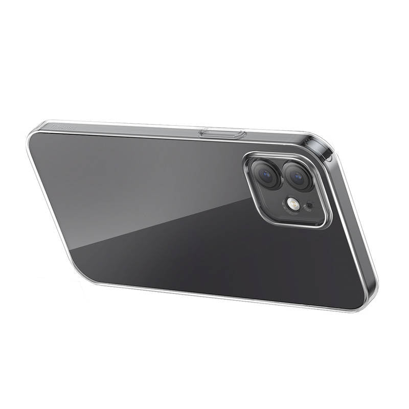 Gennemsigtigt æske og hærdet glas sæt Baseus Corning til iPhone 12