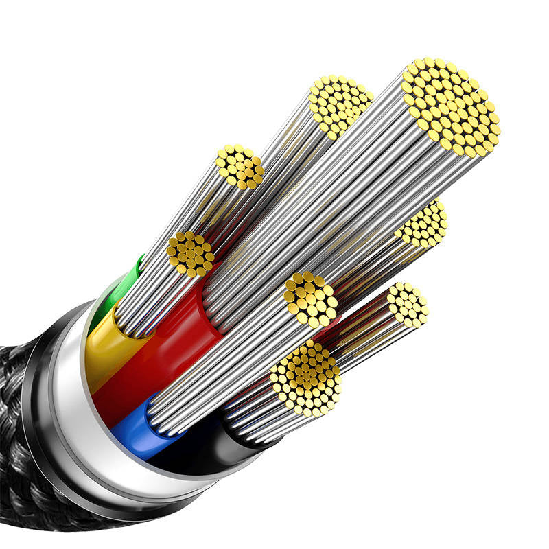 USB-C til USB-C kabel Baseus Tungsten Gold 240W 3m (sort)