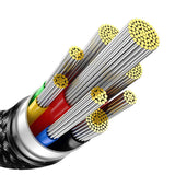 USB-C til USB-C kabel Baseus Tungsten Gold 240W 3m (sort)