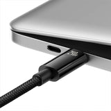 USB-C til USB-C kabel Baseus Tungsten Gold 240W 3m (sort)