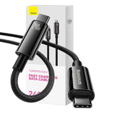 USB-C til USB-C kabel Baseus Tungsten Gold 240W 2 m (sort)