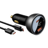 Biloplader Baseus Superme, USB, USB-C, 140W (sort)