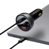 Biloplader Baseus Superme, USB, USB-C, 140W (sort)