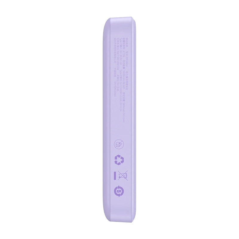 Powerbank Baseus Magnetic Mini 10000mAh, USB-C 20W MagSafe (lila)