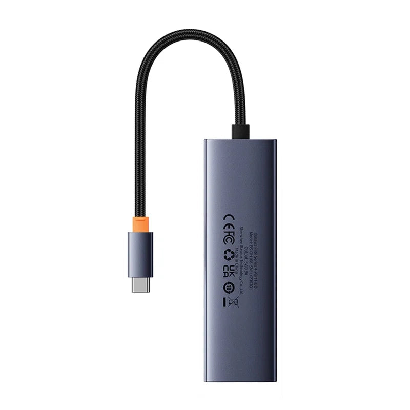 4in1 Hub Baseus UltraJoy USB-C til USB 3.0 (rumgrå)