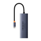 4in1 Hub Baseus UltraJoy USB-C gør 3x USB 3.0 + RJ45 (rumgrå)