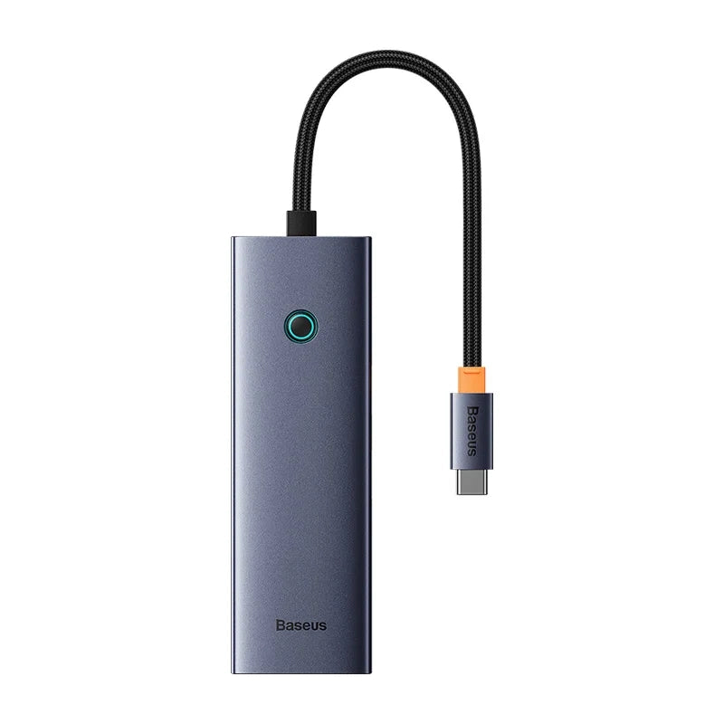 4in1 Hub Baseus UltraJoy USB-C gør 3x USB 3.0 + RJ45 (rumgrå)