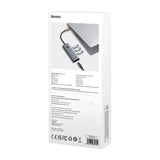 4in1 Hub Baseus UltraJoy USB-C gør 3x USB 3.0 + RJ45 (rumgrå)