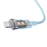 Hurtig opladningskabel Baseus Explorer USB til Lightning 2,4A 1M (blå)