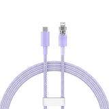 Hurtig opladning kabel Baseus USB-C til Lightning Explorer Series 1m, 20W (lila)
