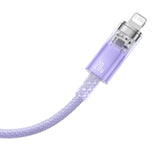 Hurtig opladning kabel Baseus USB-C til Lightning Explorer Series 1m, 20W (lila)