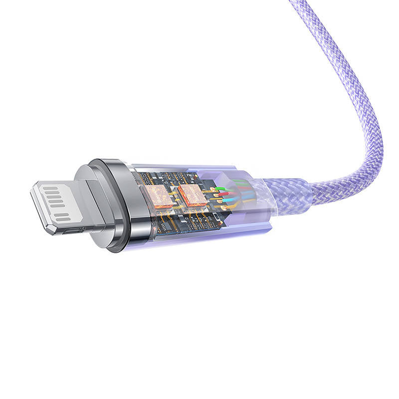 Hurtig opladning kabel Baseus USB-C til Lightning Explorer Series 1m, 20W (lila)