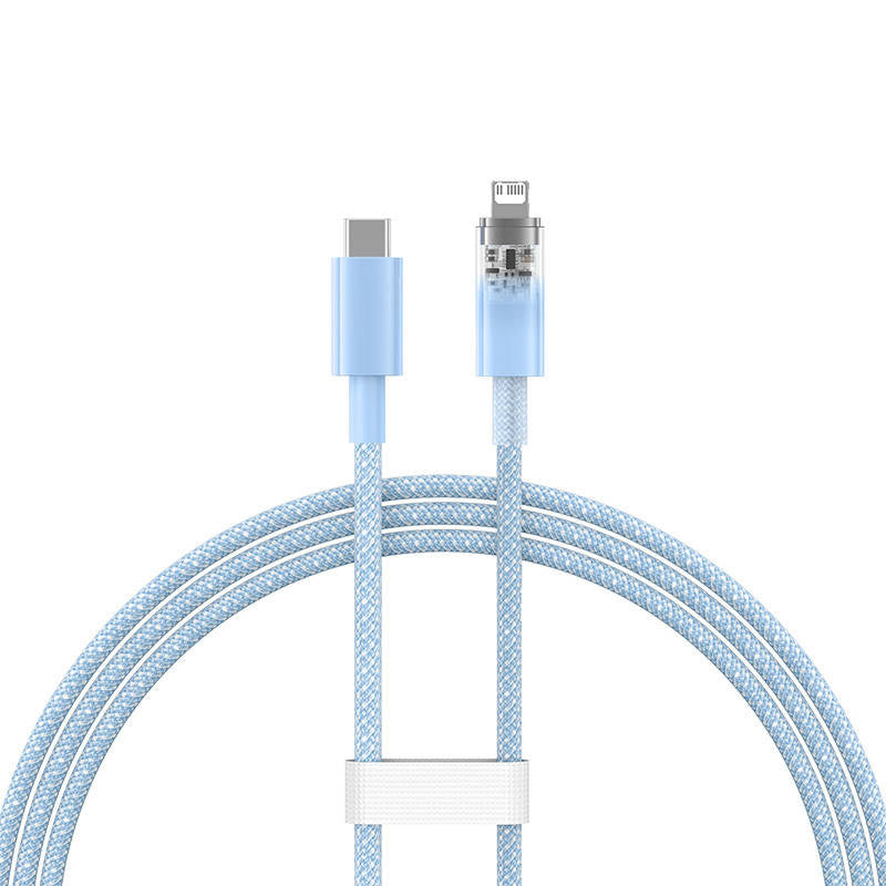 Hurtig opladning kabel Baseus USB-C til Lightning Explorer Series 1m, 20W (blå)