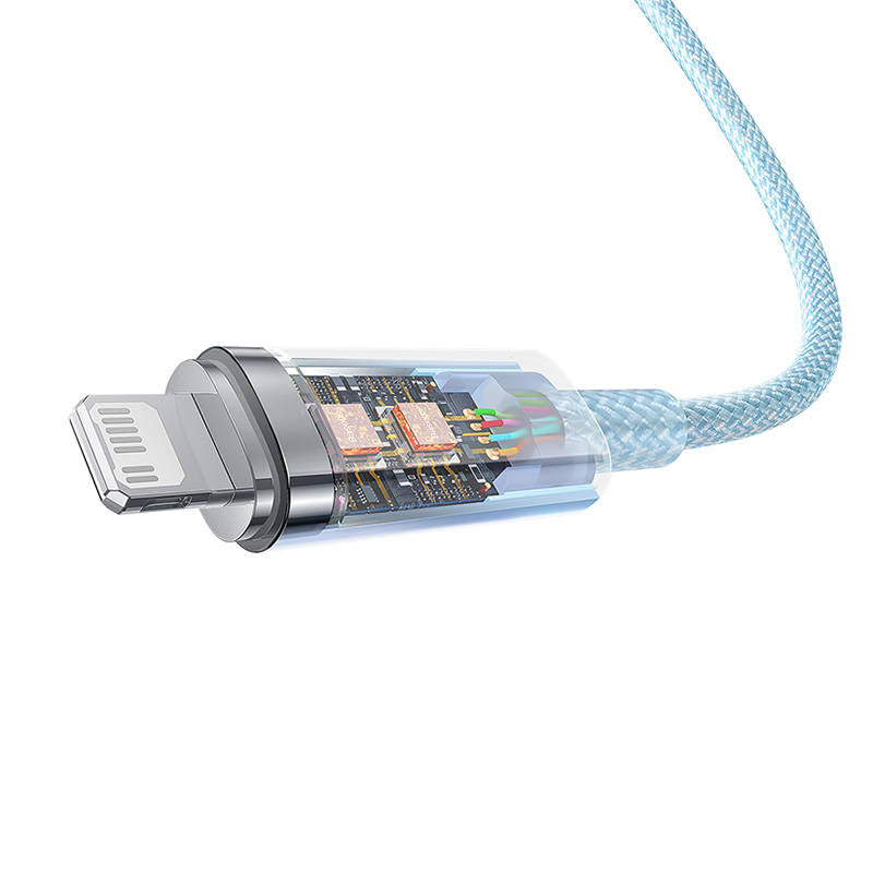 Hurtig opladning kabel Baseus USB-C til Lightning Explorer Series 1m, 20W (blå)