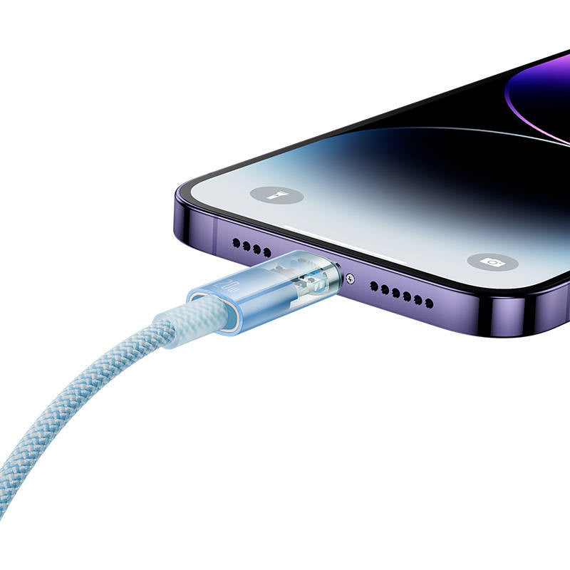 Hurtig opladning kabel Baseus USB-C til Lightning Explorer Series 1m, 20W (blå)