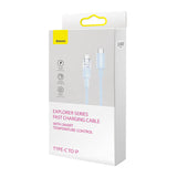 Hurtig opladning kabel Baseus USB-C til Lightning Explorer Series 1m, 20W (blå)