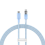 Hurtig opladning kabel Baseus USB-C til Lightning Explorer Series 1m, 20W (blå)
