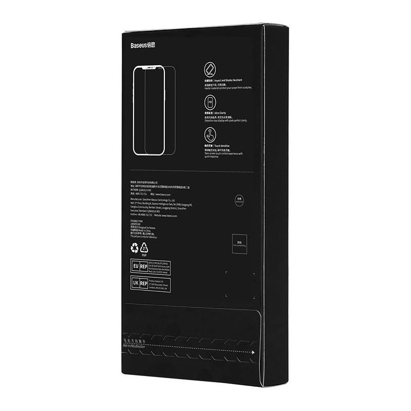 Hærdet glas Baseus 0,4 mm Iphone 12 Pro MAX + rengøring kit
