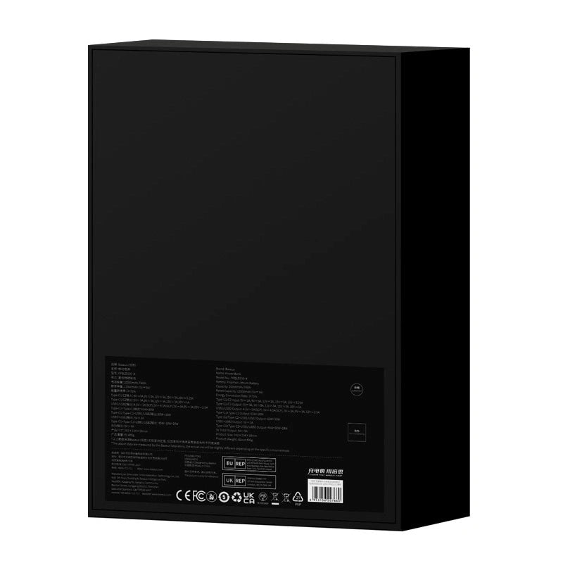 Powerbank Baseus Blade 20000mAh 2xUSB, 2xUSB-C + kabel USB-C 100W (sort)