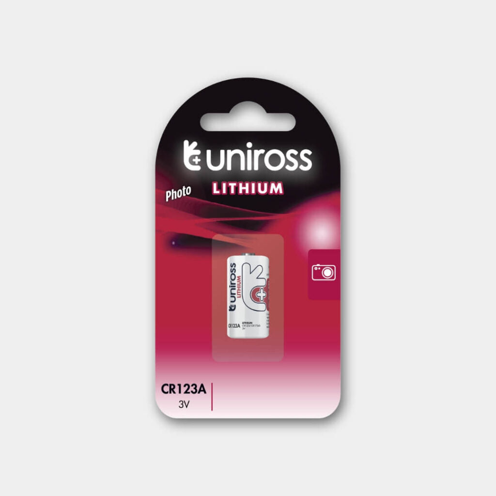 Uniross Lithium CR123A Lithiumbatteri 3V 1500mAh